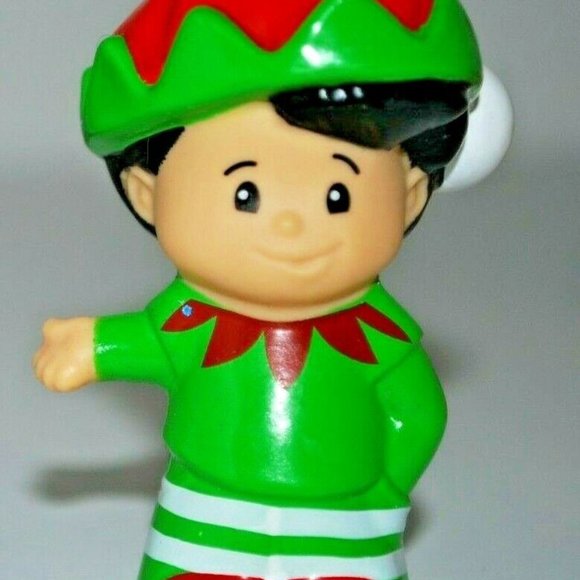 Fisher Price Little People Christmas Santa Claus Main St Boy Cottage Elf Koby - Picture 1 of 2
